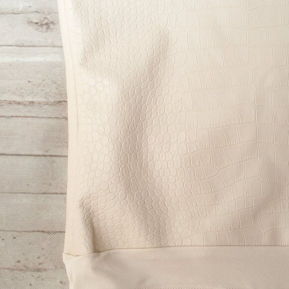 NWT Express Crocodile Embossed Body ContourBodysuit in Cream size S - Picture 6 of 9